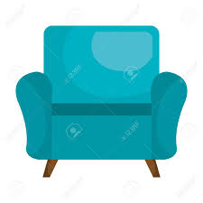 Traditional pouf living room blue sofa accent chair velvet sofa. Blue Sofa Chair Furniture Isolated Flat Icon Vector Illustration Royalty Free Cliparts Vectors And Stock Illustration Image 60039413