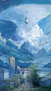 The Wallpaper Anime Tenki No Ko Weathering With You Wallpaper Pemandangan Anime Latar Belakang Anime Pemandangan Anime