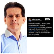 Alfredo Bocanegra, nuevo secretario de seguridad y convivencia de la  gobernación de Tolima* Con el saludo y bienvenida del máximo líder de la  organización Barretista, El Senador Óscar Barreto, se ha confirmado