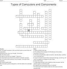 A computer input device that is used by moving it around on your desk and pressing one or more buttons. Types Of Computers And Components Crossword Wordmint
