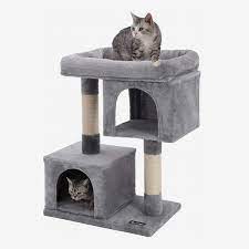 Feandrea large cat tree is one of the best cat condos for large cats, it offers a big shelter for three up to seven cats, it also provides the necessary worm on winter, cats can climb their beautiful light grey castle, they could play hide and seek, and when they are done with playing. 10 Best Cat Trees 2021 The Strategist