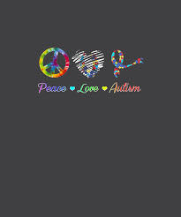 The difficulties of wearing face masks for any length of time for people without autism is challenging enough. Peace Love Autism Puzzle Pieces Ribbon Autism Awareness Tshirt Digital Art By Felix