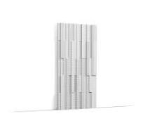 ORAC DECOR Matrix 5/8 in. T x 7/8 ft. x 7 ft. White Primed Polyurethane  Square Edge 3D Decorative Wall Paneling (5.4 sq./ft. each) W216