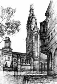 Architectural Drawings Of Historic Buildings Architecture Drawing City Drawing Architecture Design Drawing
