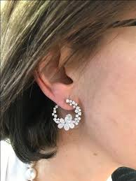 Esther Fortunoff Tried On These Sensational Earrings During Jewelryweek In Las Vegas What Do You Think Not Diamond Earrings Studs Emerald Earrings Earrings