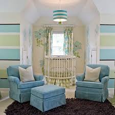 Blue and brown nursery decorating ideas. Triplets Nursery Design Ideas