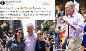 Schumer said he was celebrating rosh hashanah with his daughter, alison, and her wife when they heard the news that justice ruth bader ginsburg schumer related in a biting and emotional senate speech. Chuck Schumer Reveals His Daughter Alison Is Engaged To A Woman Daily Mail Online