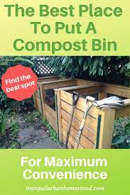 How To Plan Out The Best Place To Put A Compost Bin Healthy Fresh Homegrown By Tranquil Urban Homestead Compost Compost Bin Composting Process