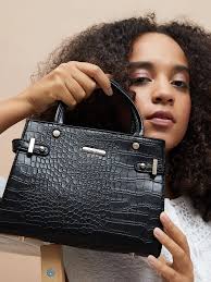 Handheld Bag Ginger Ladies Handbags Buy Ginger By Lifestyle Textured PU  Structured Handheld Bag