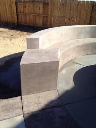 Round Bench With Rounded Cube Concrete Bench Outdoor Kitchen Fire Pit