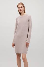 Cos Image 2 Of Knitted Metallic Dress In Dusty Pink Dresses Women Dress Online Knit Fashion