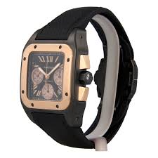 Cartier released a number of new variations, most notably the santos 100 in 2004 that commemorated the model's 100th anniversary. Cartier Santos 100 Xl Chronograph Titanium And Rose Gold Buy Pre Owned Cartier Watch