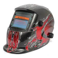 Red And Black Solar Auto Darkening Welding Grinding Helmet Welder Arc Tig Mig Mask Welding Helmet Electric Welding Helmet