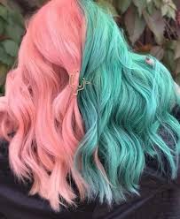 The Half And Half Hair Color Trend Aka Two Tone Hair Is Perfect For Spring Fashionisers C In 2020 Cool Hair Color Split Dyed Hair Creative Hair Color