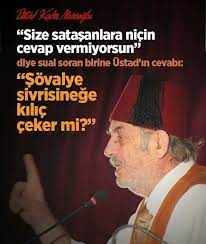 Hayatta gerçek dostiar edinememek büyük bir mahrûmiyettir. Sual Size Satasanlara Nicin Cevap Vermiyorsunuz Ustad Kadir Misiroglu El Cevap Sovalye Sivriwisinege Kilic Ceker Mi Ilham Verici Sozler Sualti Gercekler