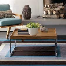 Round coffee table,morden cocktail with raised tray top edge tables folding tray metal side table snack table mirror metal surface with pvc leather cover mat $75.00 $ 75. Tray Top Coffee Table Coffee Tables Better Living Through Design