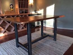 Metal Beam Table Industrial Table I Beam Base Slab Solid Wood Modern Dining Table Natural Wood Dining Table Natural Wood Furniture