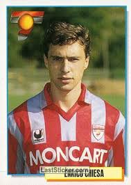 Enrico chiesa, born 29 december 1970 in genova (italy). Card 64 Enrico Chiesa Merlin Calcio Cards 1994 1995 Laststicker Com