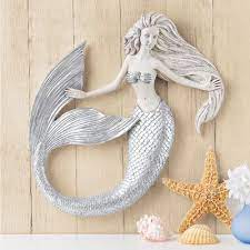 Pearl Finish Mermaid Wall Decor Mermaid Wall Decor Seaside Wall Art Wall Sculpture Art