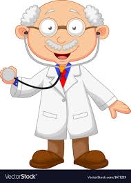 Vector Illustration Of Cartoon Doctor With Stethoscope Download A Free Preview Or High Quality Adobe Illustrator Ai Ep Cartoon Clip Art Doctor Images Cartoon