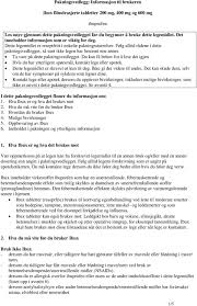 Alkohol er det vanligste rusmiddelet i vår kultur, men kan være skadelig for mange av kroppens organer og kan. Pakningsvedlegg Informasjon Til Brukeren Ibux Filmdrasjerte Tabletter 200 Mg 400 Mg Og 600 Mg Ibuprofen Pdf Gratis Nedlasting