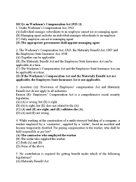 Workmen's compensation (amendment) act, 1933 (15 of 1933). Chapter 5 C Mcqs On Workmen Compensation Act 1923 Docx Workers Compensation Employment