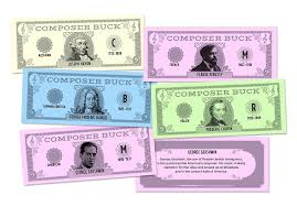 Music Bucks Composer Bucks Fun New Incentives For Practice Progress And Behavior Kids Will Want To Collect Them All Or S Music History Music Music Awards