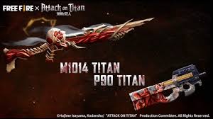 ©hajime isayama, kodansha/attack on titan production committee. How To Get The Attack On Titan M1014 And P90 Skins In Free Fire