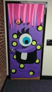 My Classroom Door For The Next Month Or So Little Door Monster Halloween Classroom Door Halloween Classroom Door Decor Halloween Diy Door