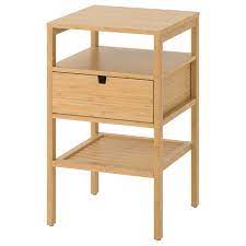 A nightstand or bedside table is a common piece of furniture in most bedrooms of today. Nordkisa Nightstand Bamboo Width 15 3 4 Ikea