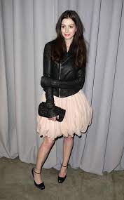 Leather Jacket Fashion Dressed Down Anne Hathaway Photos