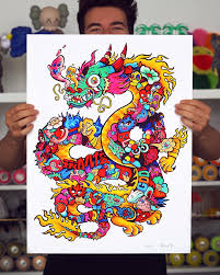 Japanese kaws x vexx doodle inspired koi fish. Vexx On Twitter In Support Of Black Lives Matter I M Releasing Doodle Dragon A New Art Print Edition Of 100 This Friday 12pm Est 100 Of Profits Will Be Shared Between