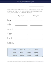 Synonyms And Antonyms Worksheet Synonyms And Antonyms Antonyms Worksheet Self Esteem Worksheets