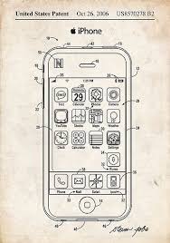 Iphone Us Patent Art Apple Computer Steve Jobs By Geekuniverse Patent Art Prints Patent Art Vintage Wall Art Prints