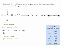Enthalpies Of Reactions Using Average Bond Enthalpies Chemistry Tutorial