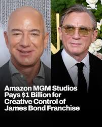 Amazon MGM Studios has paid around $1 billion to gain full creative control  of the James Bond franchise from Barbara Broccoli and Michael G. Wilson,  according to Deadline. Amazon initially overpaid for