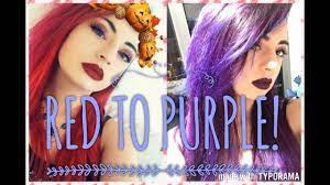 Why i regret dyeing my hair red makeup freckles, bronzer makeup tutorial, auburn makeup #redheadbrasil #redheadedslut #redheaddays. Red To Purple Hair Experiment Pusheenqueen Youtube