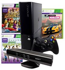 Bringing the family together, and introducing challenge play to xbox live. Refurbished Xbox 360 E 4gb Console Forza Horizons Kinect Sports And Kinect Adventures Walmart Com Walmart Com