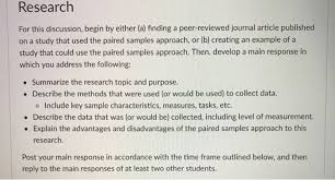 72 examples of research paper topics in 18 different study areas. Solved Research For This Discussion Begin By Either A Chegg Com