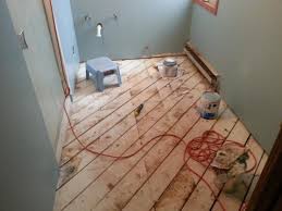 Before installing a tile floor, a subfloor and underlayment is necessary. On Installing Plywood And Backer Board Over Existing Subfloor Planks Doityourself Com Community Forums