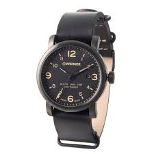 Wenger Urban Hipster Watch 41mm Leather Strap For Men