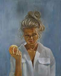 Kamsar Ohanyan Blonde And Wind 40x50cm Oil Canvas Impressionistic Portrait Painting In 2021 Impressionism Art Art Oil Painting Inspiration