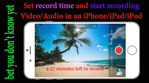 How would i extract the file from. Set Timer And Record Audio Video On An Iphone Ipad Ipod Youtube