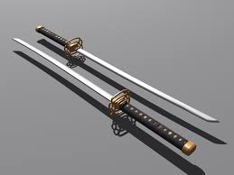 Katana Sword 3d Model 3d Studio 3ds Max Autodesk Fbx Object Files Free Download Modeling 42381 On Cadnav Katana Katana Swords Samurai Swords