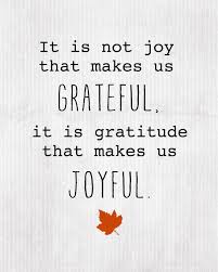 Gratitude give happiness