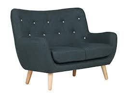 Massivum Sofa Retro 130x95x80 Cm Flachgewebe Stoff Anthrazit Home Decor Furniture Love Seat