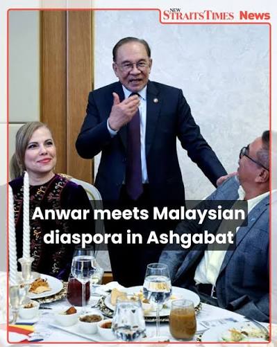 #NSTTV Datuk Seri Anwar Ibrahim met the Malaysian diaspora in Ashgabat  today during his official visit to Turkmenistan., The prime minister said  the meeting was an opportunity to reaffirm the Madani ...