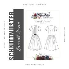 Schnittmuster Dirndl Maria Schnittmuster Schnittchen Muster