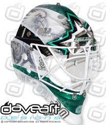 Dan Ellis Stars De Dallas Masque Goalie Mask Dallas Stars Hockey Mask