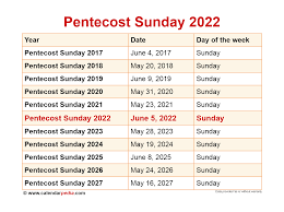 Four versions of the 2021 liturgical calendar are available. When Is Pentecost Sunday 2022
